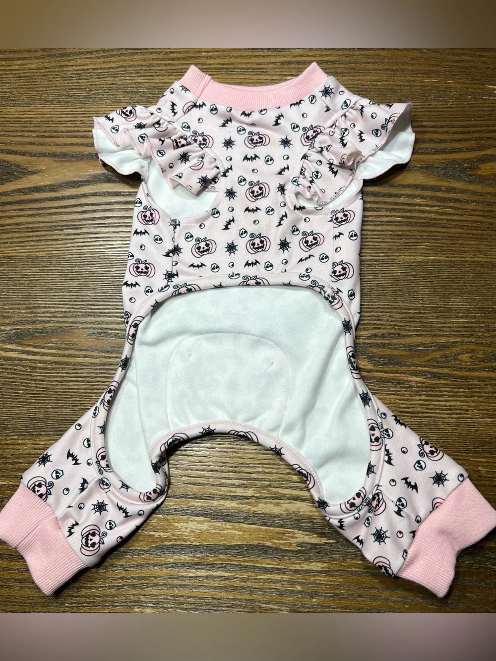 Pink Halloween 'Boo!' One-Piece Pajamas for Dog - Worn Once - L